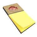 Strawberry Snapper Watercolor Sticky Note Holder Refillable Dispenser Desk Accessory 3x3 Pad Gift