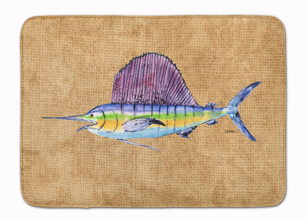 Swordfish Memory Foam Kitchen Mat Machine Washable Anti-Fatigue Cushion Comfort Bath or Kitchen Rug