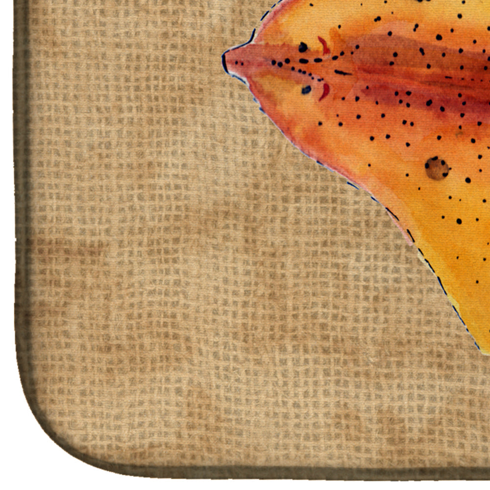 Blonde Ray Stingray Dish Drying Mat Absorbent Dish Drying Mat Pad for Kitchen Counter Dish Drainer Mat for Countertop, 14 x 21", Multicolor