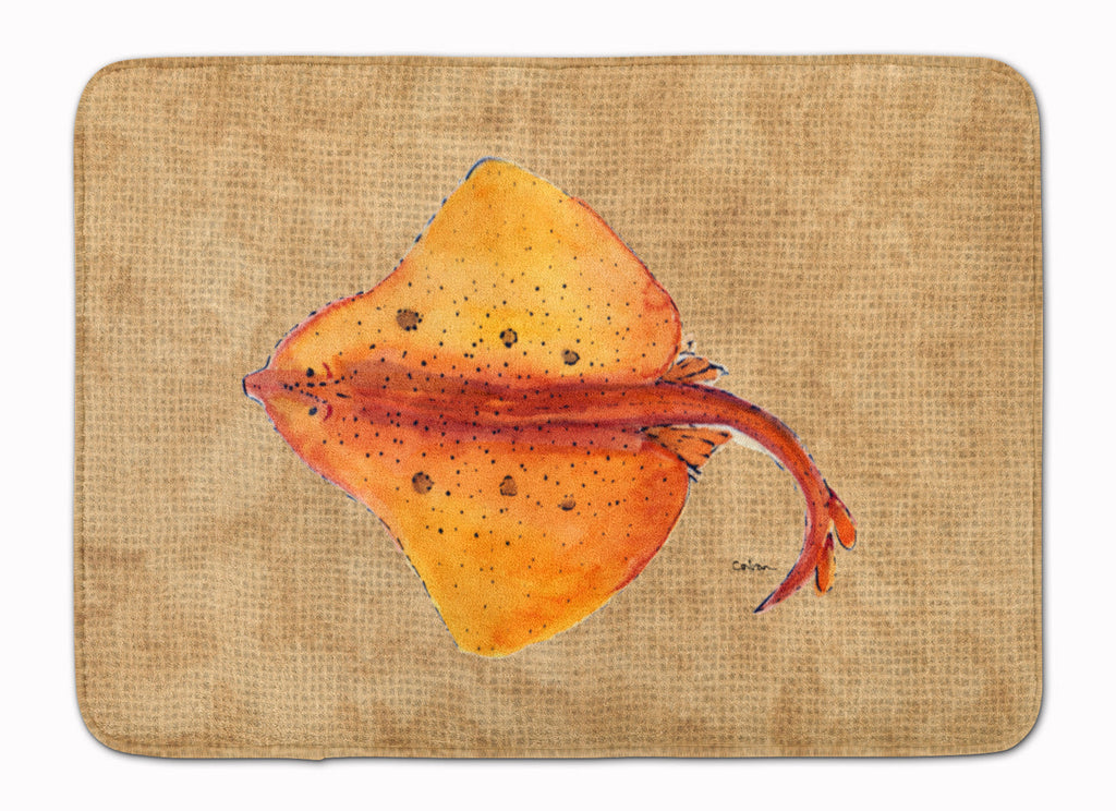 Blonde Ray Stingray Memory Foam Kitchen Mat Machine Washable Anti-Fatigue Cushion Comfort Bath or Kitchen Rug