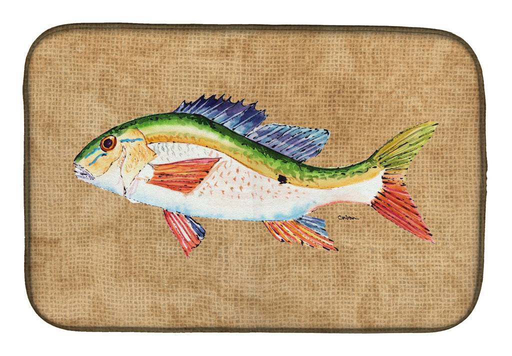 Rainbow Trout Dish Drying Mat Absorbent Dish Drying Mat Pad for Kitchen Counter Dish Drainer Mat for Countertop, 14 x 21", Multicolor