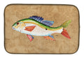 Rainbow Trout Dish Drying Mat Absorbent Dish Drying Mat Pad for Kitchen Counter Dish Drainer Mat for Countertop, 14 x 21", Multicolor