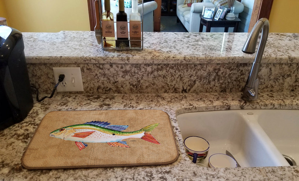 Rainbow Trout Dish Drying Mat Absorbent Dish Drying Mat Pad for Kitchen Counter Dish Drainer Mat for Countertop, 14 x 21", Multicolor