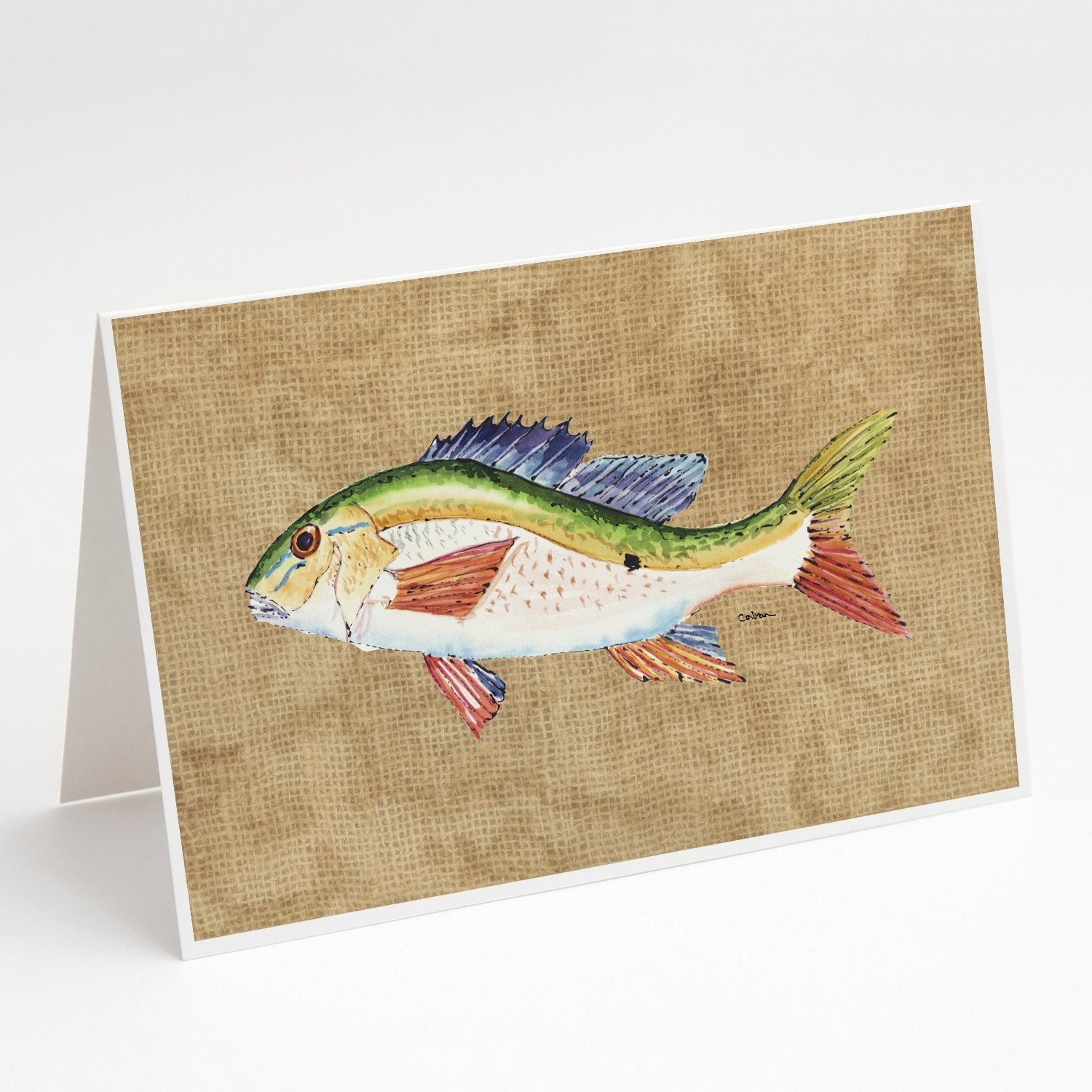 Rainbow Trout Greeting Cards Pack of 8 Blank Cards with Envelopes Whimsical A7 Size 5x7