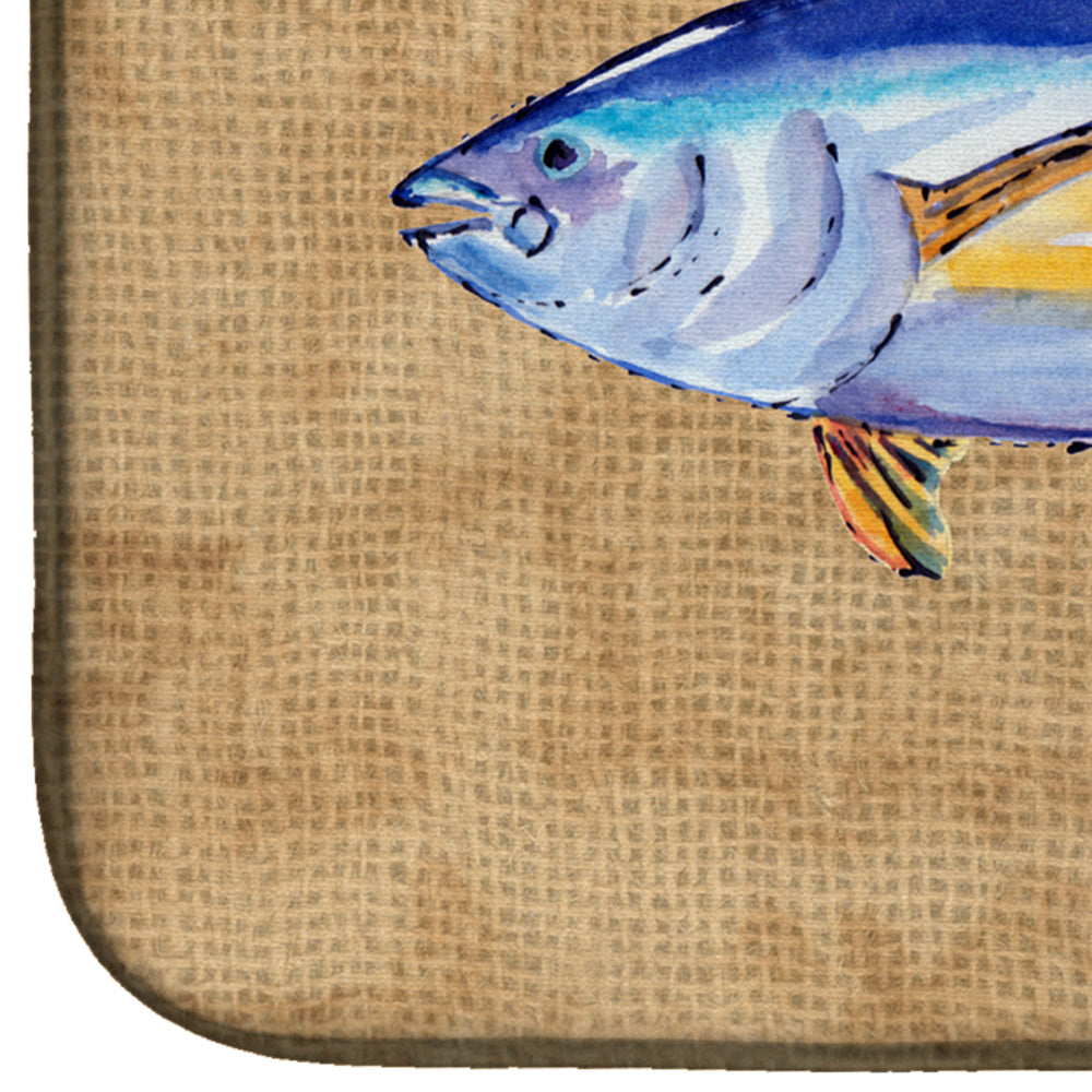 Tuna Fish Dish Drying Mat Absorbent Dish Drying Mat Pad for Kitchen Counter Dish Drainer Mat for Countertop, 14 x 21", Multicolor