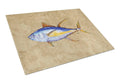 Tuna Fish Cutting Board Tempered Glass Kitchen Cutting Surface, Heat Resistant Chopping, Non-Slip Feet, Food Prep & Serving