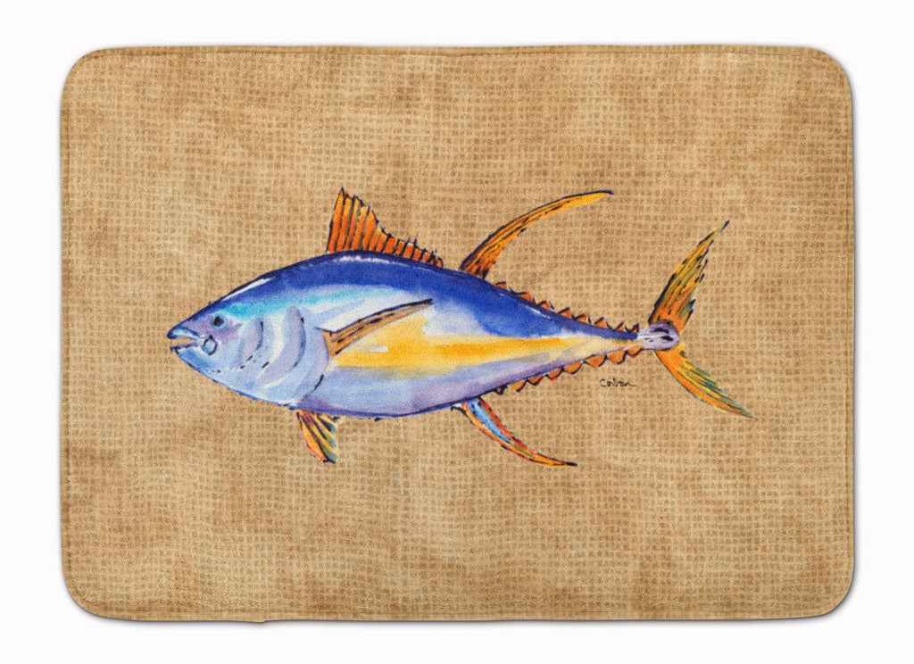 Tuna Fish Memory Foam Kitchen Mat Machine Washable Anti-Fatigue Cushion Comfort Bath or Kitchen Rug
