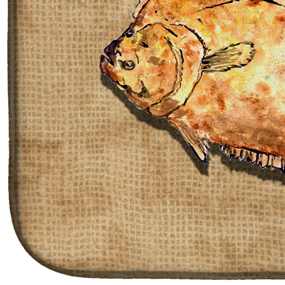 Flounder Dish Drying Mat Absorbent Dish Drying Mat Pad for Kitchen Counter Dish Drainer Mat for Countertop, 14 x 21", Multicolor