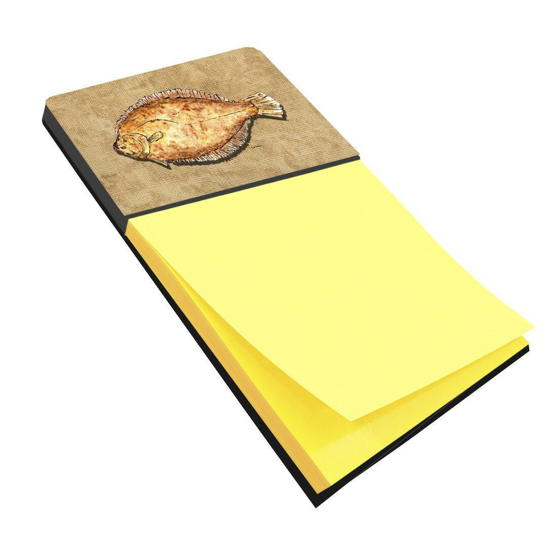Flounder Watercolor Sticky Note Holder Refillable Dispenser Desk Accessory 3x3 Pad Gift