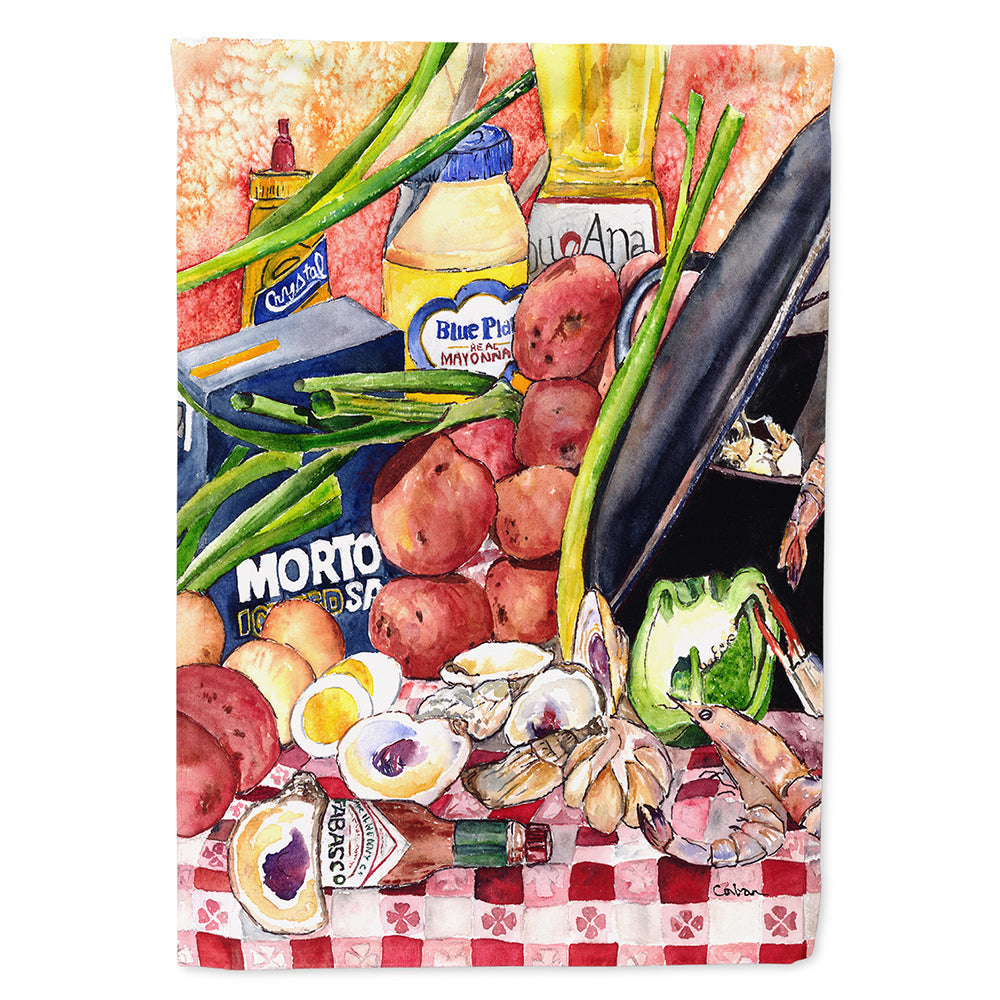 Recipe for Gumbo and Potato Salad House Flag 28x40 Porch Sleeve Pole Decorative Outside Yard Banner Artwork Wall Hanging, Polyester