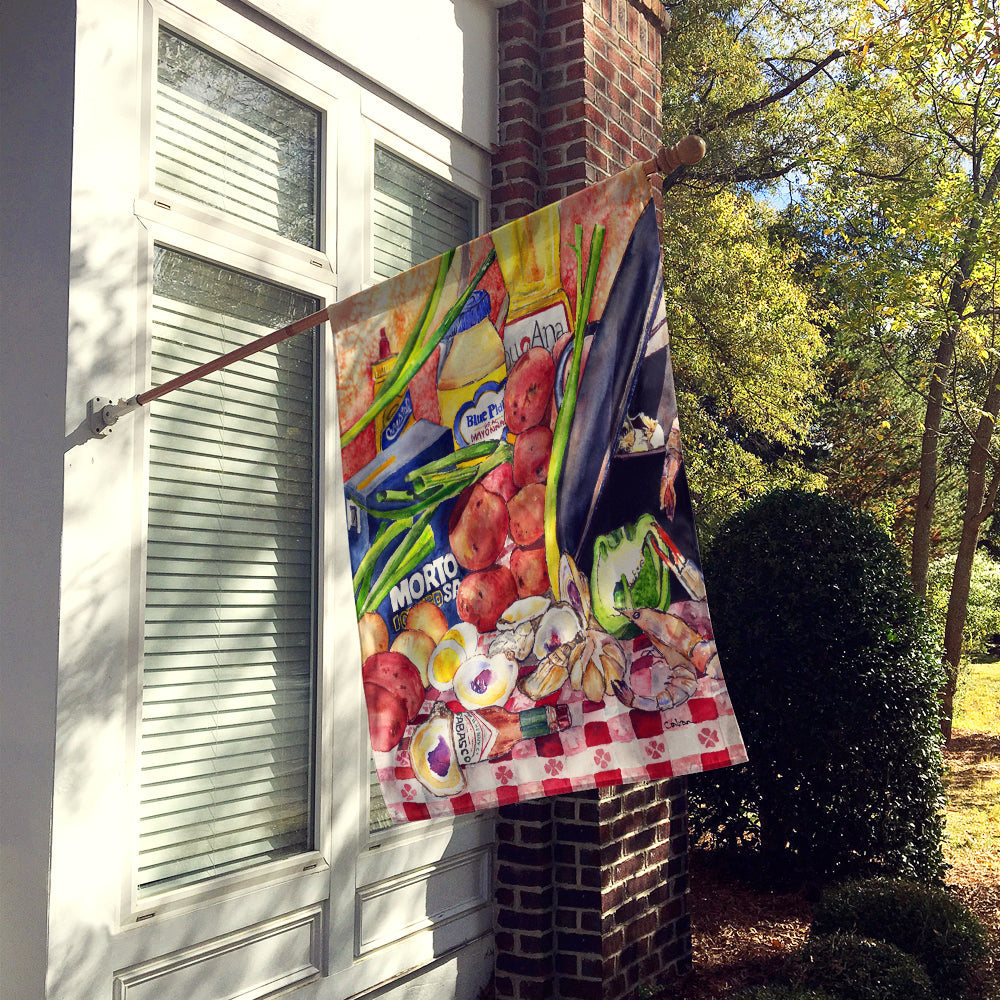 Recipe for Gumbo and Potato Salad House Flag 28x40 Porch Sleeve Pole Decorative Outside Yard Banner Artwork Wall Hanging, Polyester
