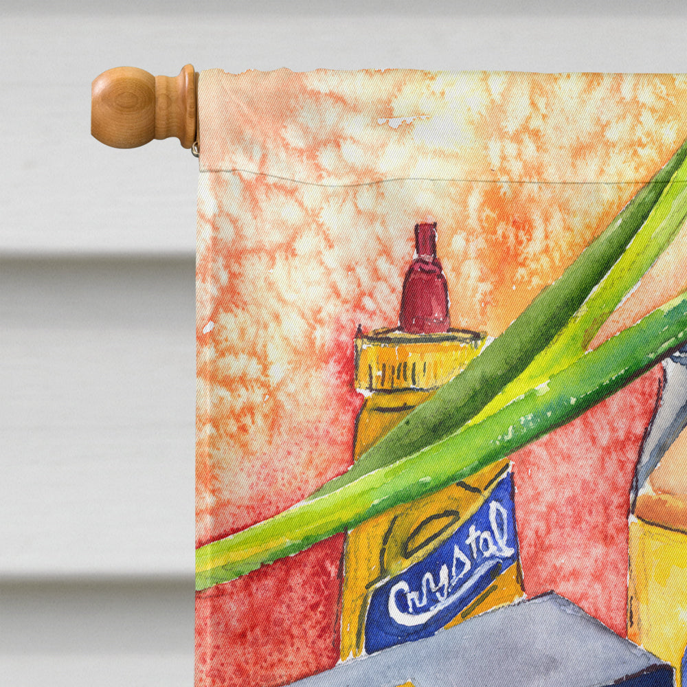 Recipe for Gumbo and Potato Salad House Flag 28x40 Porch Sleeve Pole Decorative Outside Yard Banner Artwork Wall Hanging, Polyester