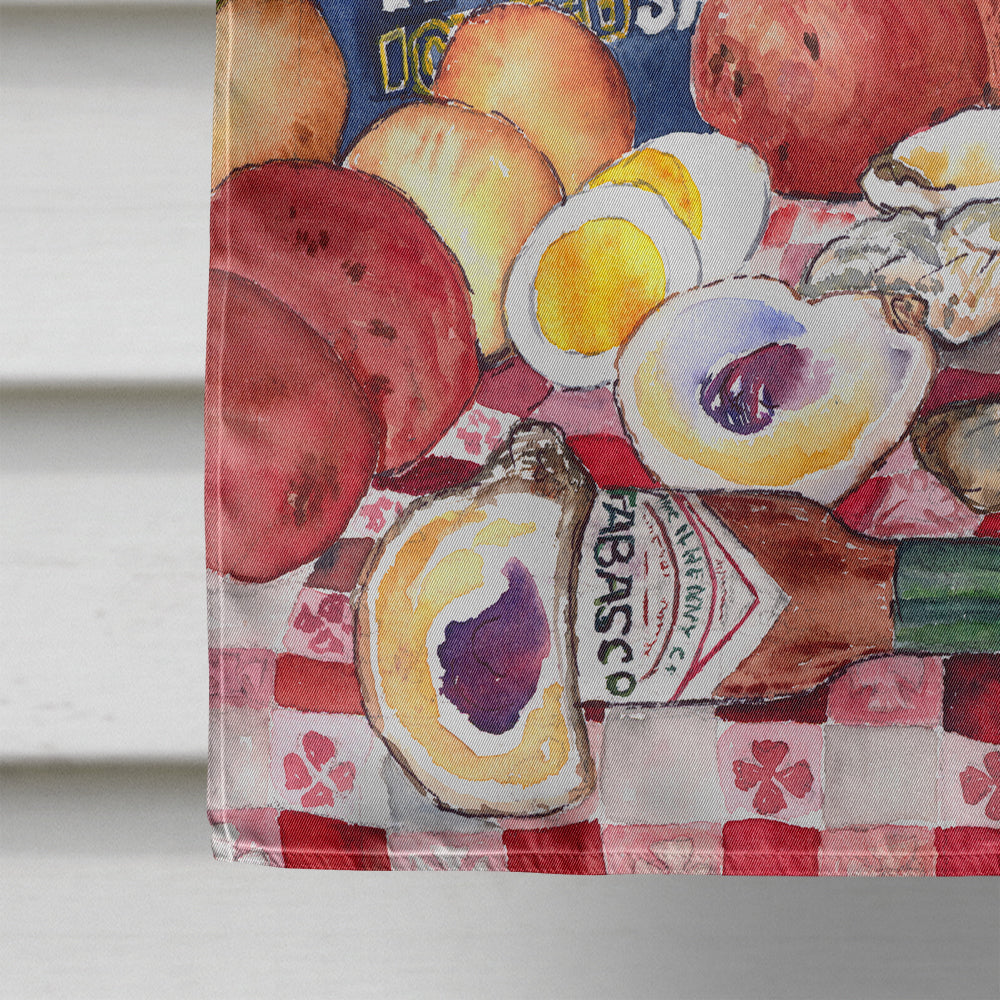 Recipe for Gumbo and Potato Salad House Flag 28x40 Porch Sleeve Pole Decorative Outside Yard Banner Artwork Wall Hanging, Polyester