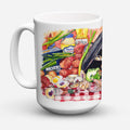 Gumbo and Potato Salad Ceramic Coffee Mug 15 oz Decorative Large C Handle Mug Cup for Tea, Cocoa Hot Chocolate
