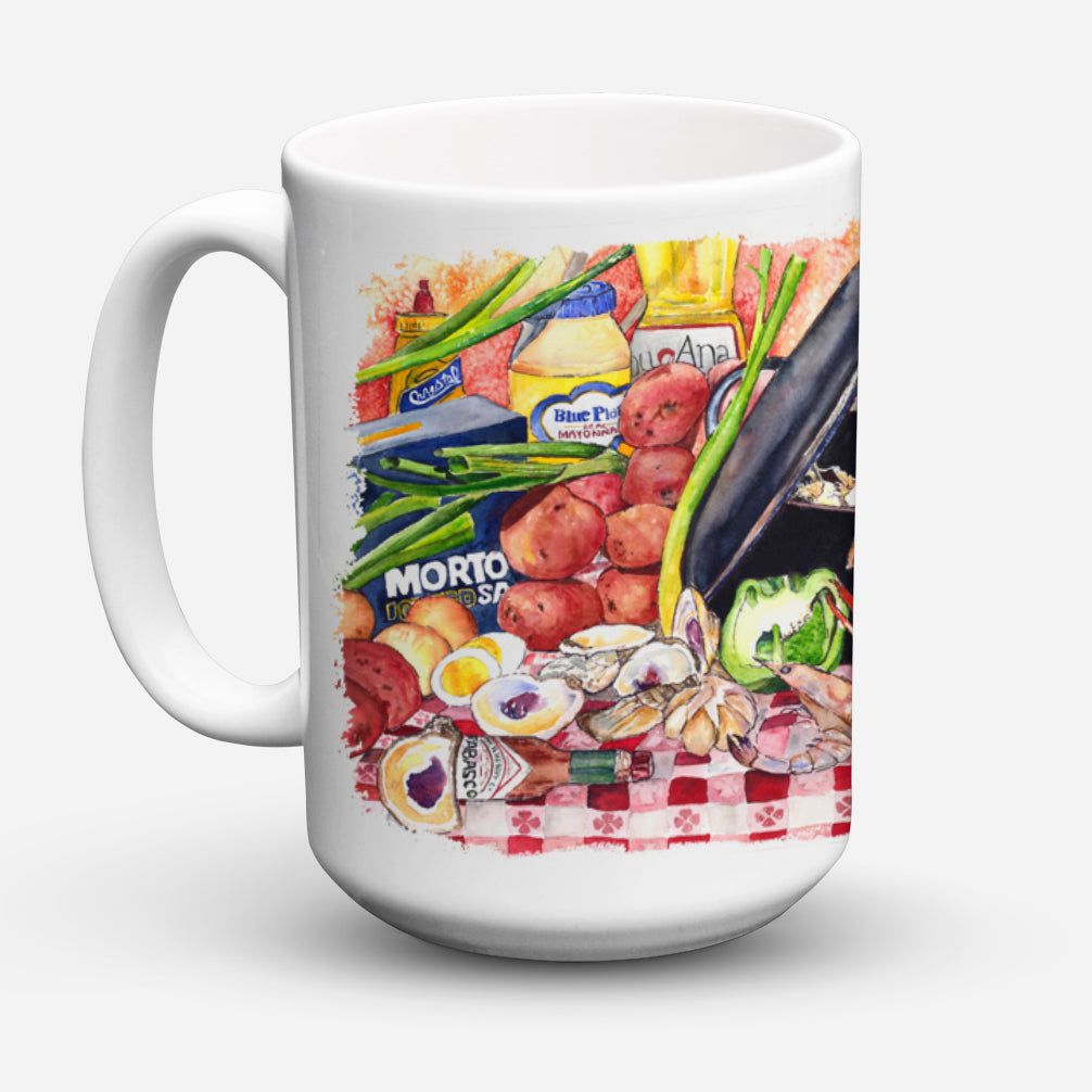Gumbo and Potato Salad Ceramic Coffee Mug 15 oz Decorative Large C Handle Mug Cup for Tea, Cocoa Hot Chocolate