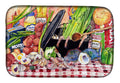 Gumbo and Potato Salad Dish Drying Mat Absorbent Dish Drying Mat Pad for Kitchen Counter Dish Drainer Mat for Countertop, 14 x 21", Multicolor