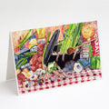 Gumbo and Potato Salad Greeting Cards Pack of 8 Blank Cards with Envelopes Whimsical A7 Size 5x7