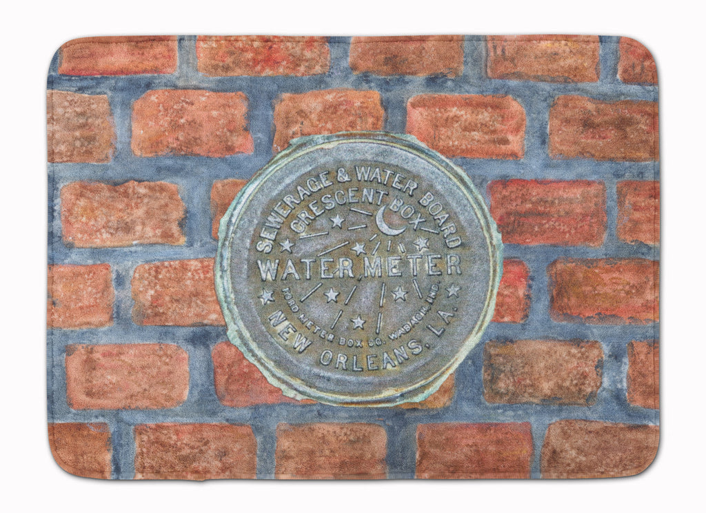 New Orleans Watermeter on Bricks Memory Foam Kitchen Mat Machine Washable Anti-Fatigue Cushion Comfort Bath or Kitchen Rug