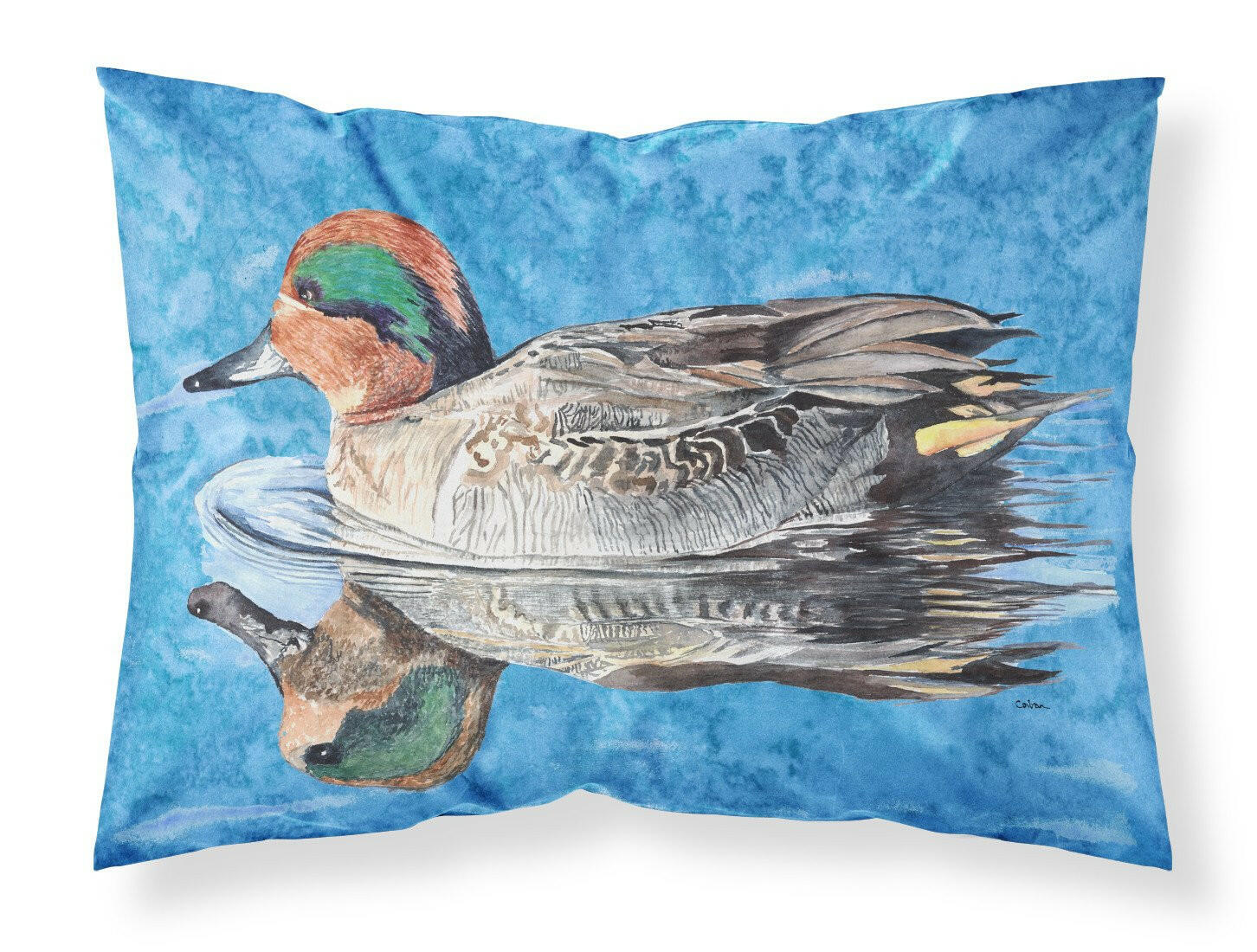 Teal Duck Standard Pillowcase Lightweight Super Soft Easy Care Decorative Artwork Pillowcase, Standard