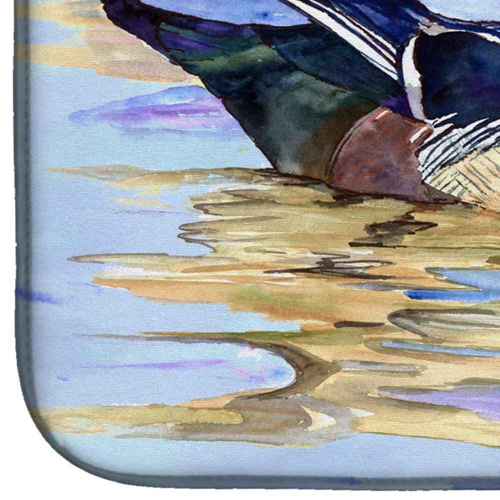 Wood Duck Dish Drying Mat Absorbent Dish Drying Mat Pad for Kitchen Counter Dish Drainer Mat for Countertop, 14 x 21", Multicolor