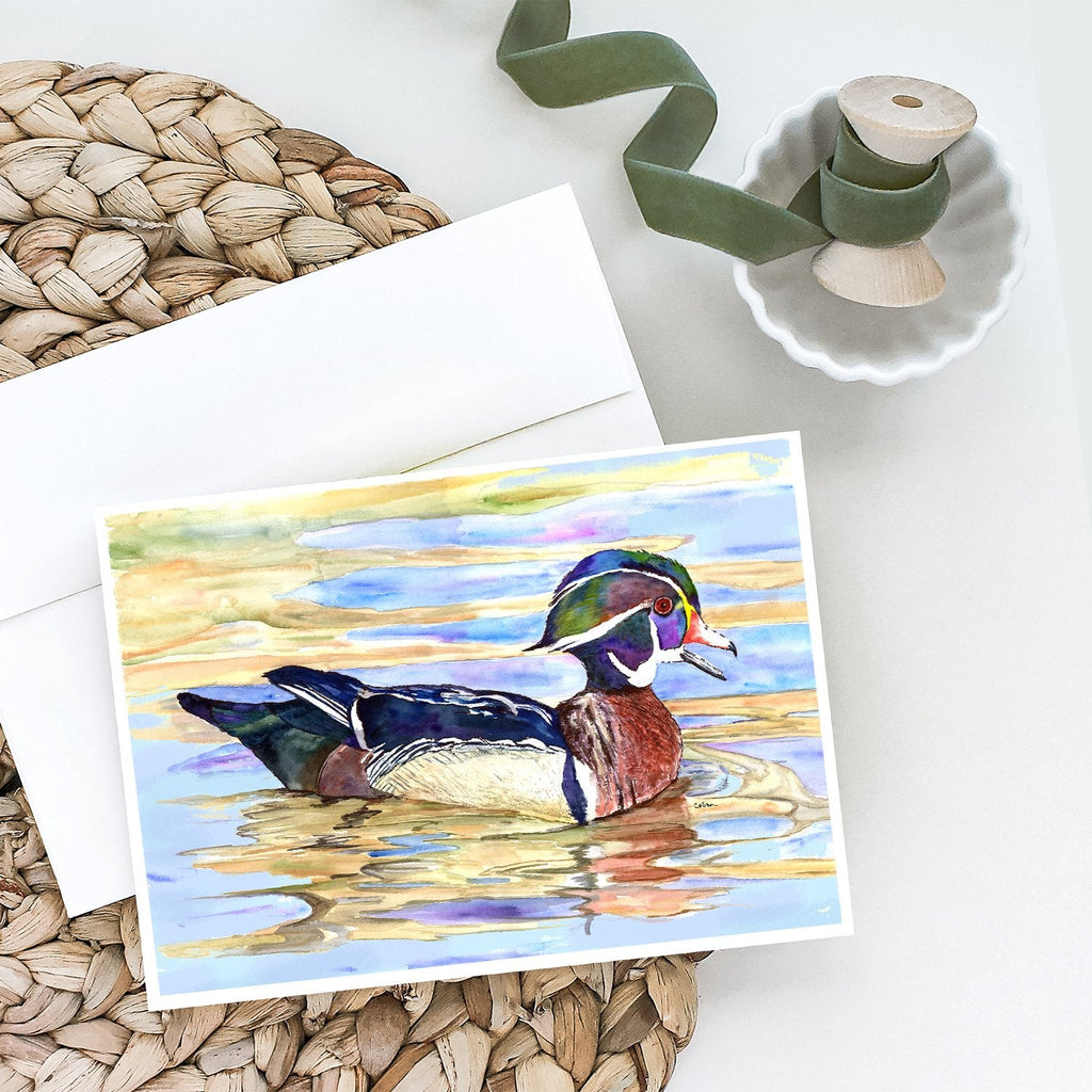 Wood Duck Greeting Cards Pack of 8 Blank Cards with Envelopes Whimsical A7 Size 5x7