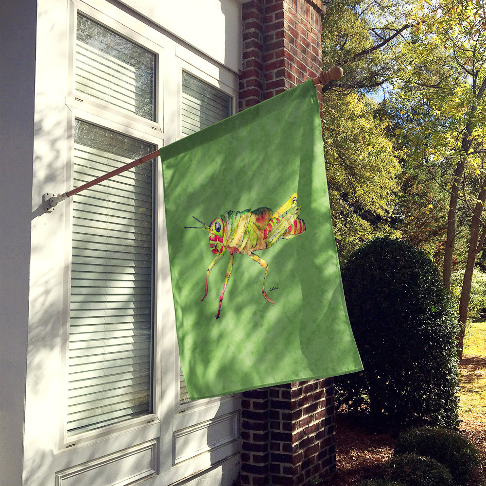 Grasshopper on Avacado House Flag 28x40 Porch Sleeve Pole Decorative Outside Yard Banner Artwork Wall Hanging, Polyester