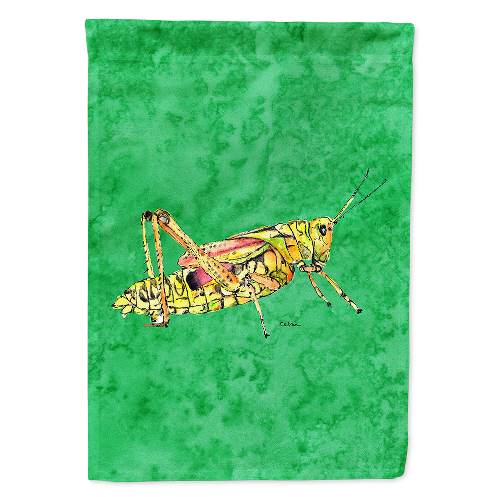 Grasshopper on Green House Flag 28x40 Porch Sleeve Pole Decorative Outside Yard Banner Artwork Wall Hanging, Polyester