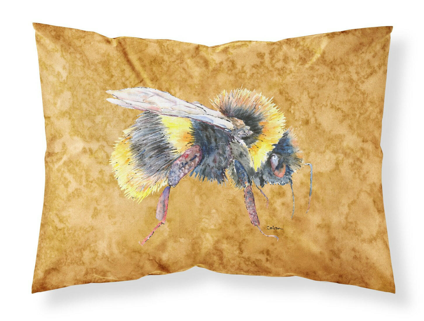 Bee on Gold Standard Pillowcase Lightweight Super Soft Easy Care Decorative Artwork Pillowcase, Standard