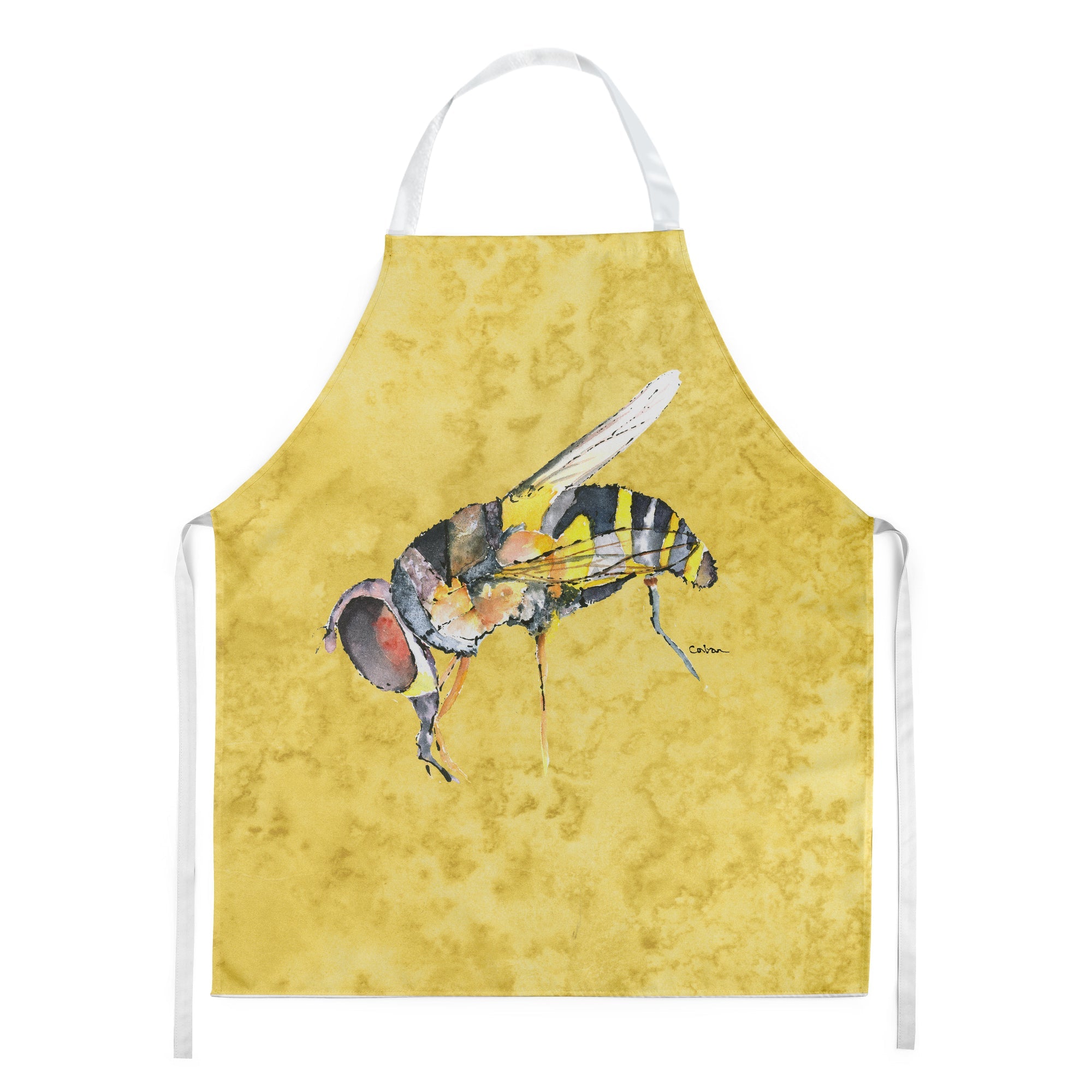 Bee on Yellow Apron Cooking Kitchen Server Baking Crafts Gardening for Adult Women Men, Unisex, Large, Multicolor