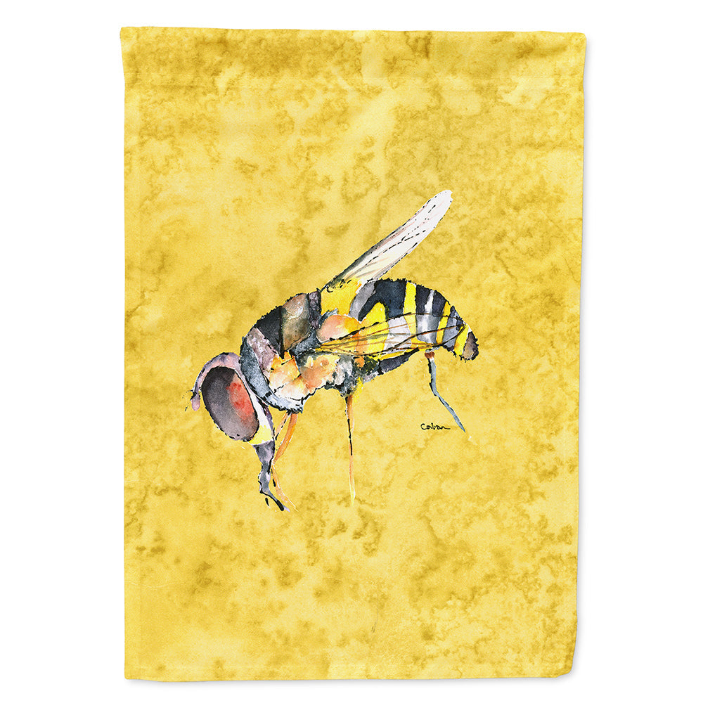 Bee on Yellow House Flag 28x40 Porch Sleeve Pole Decorative Outside Yard Banner Artwork Wall Hanging, Polyester