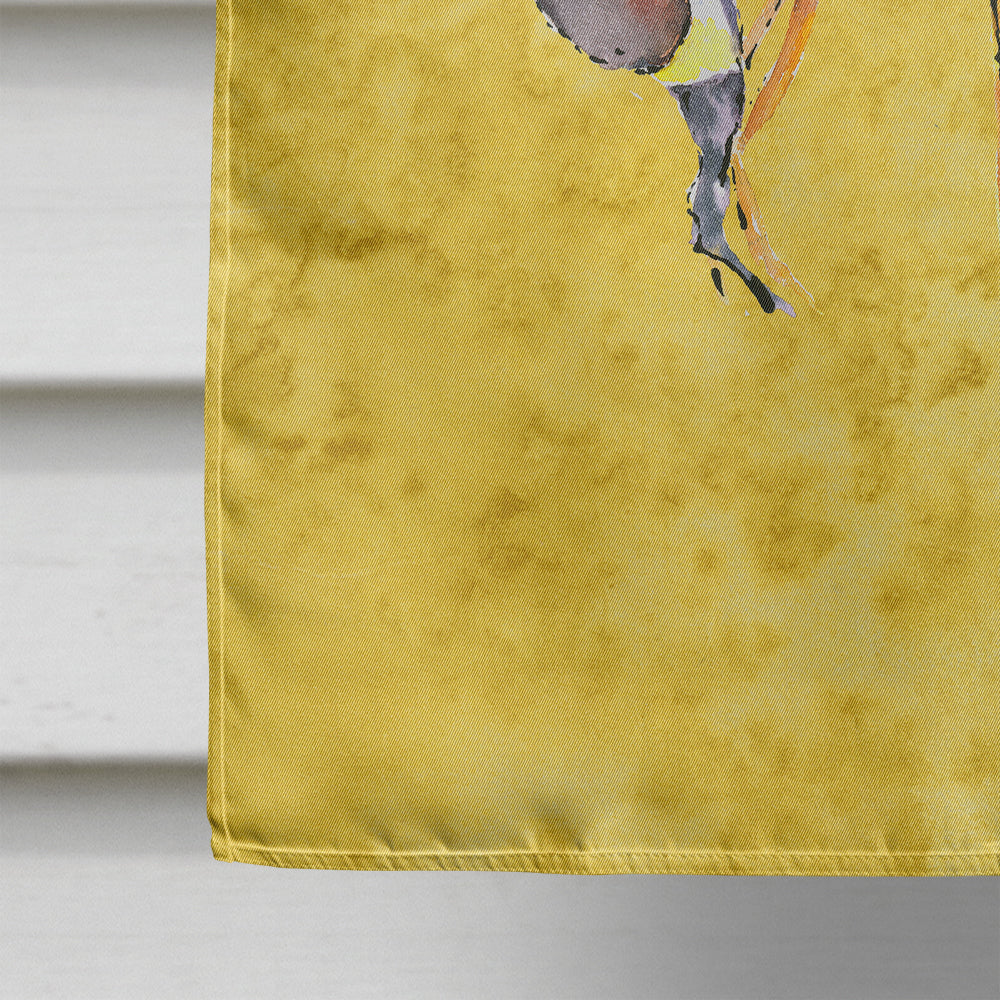 Bee on Yellow House Flag 28x40 Porch Sleeve Pole Decorative Outside Yard Banner Artwork Wall Hanging, Polyester