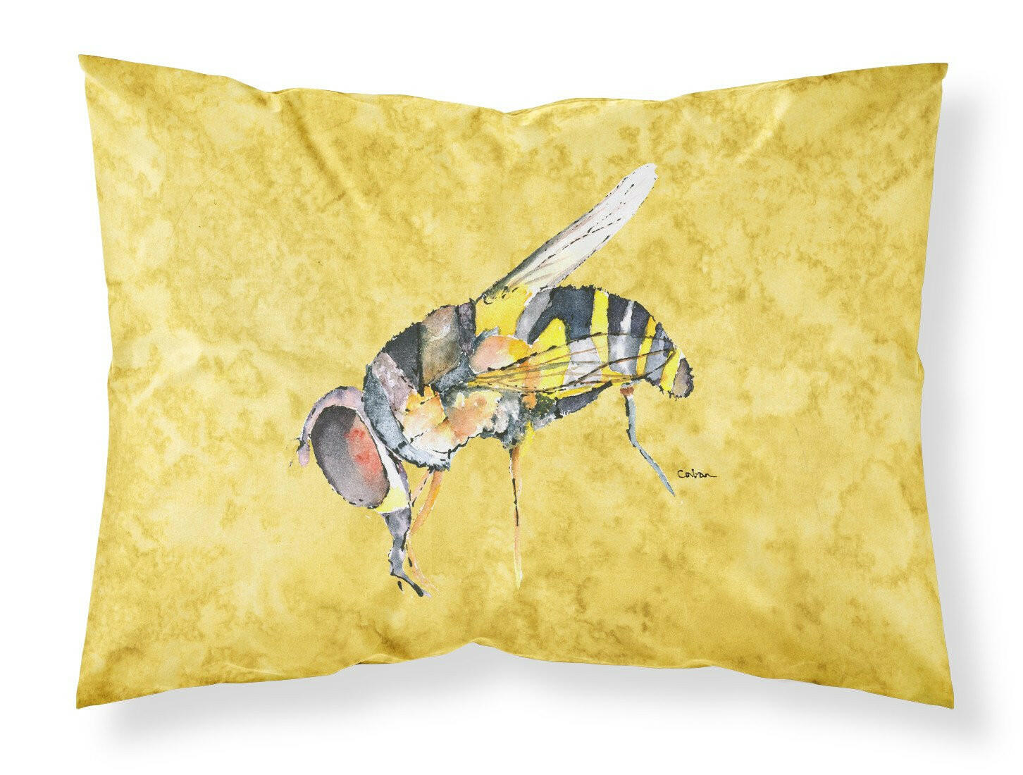 Bee on Yellow Standard Pillowcase Lightweight Super Soft Easy Care Decorative Artwork Pillowcase, Standard