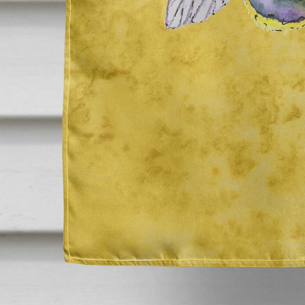 Bee on Yellow House Flag 28x40 Porch Sleeve Pole Decorative Outside Yard Banner Artwork Wall Hanging, Polyester