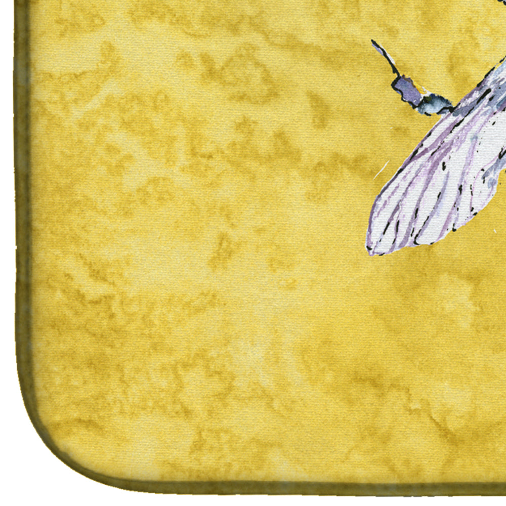 Bee on Yellow Dish Drying Mat Absorbent Dish Drying Mat Pad for Kitchen Counter Dish Drainer Mat for Countertop, 14 x 21", Multicolor