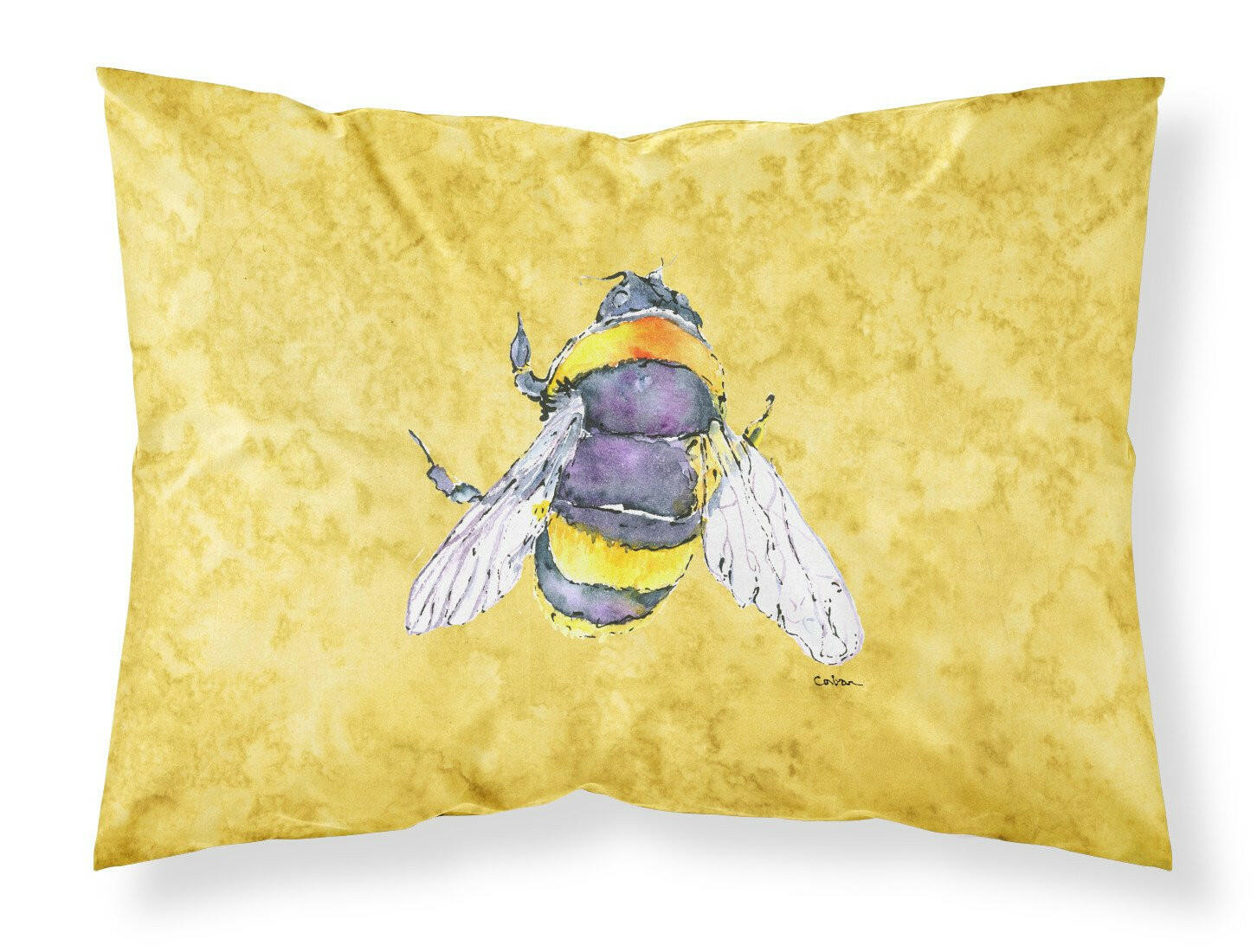 Bee on Yellow Standard Pillowcase Lightweight Super Soft Easy Care Decorative Artwork Pillowcase, Standard