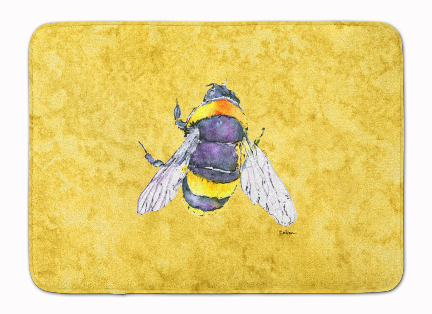 Bee on Yellow Memory Foam Kitchen Mat Machine Washable Anti-Fatigue Cushion Comfort Bath or Kitchen Rug