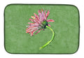 Gerber Daisy Pink Dish Drying Mat Absorbent Dish Drying Mat Pad for Kitchen Counter Dish Drainer Mat for Countertop, 14 x 21", Multicolor