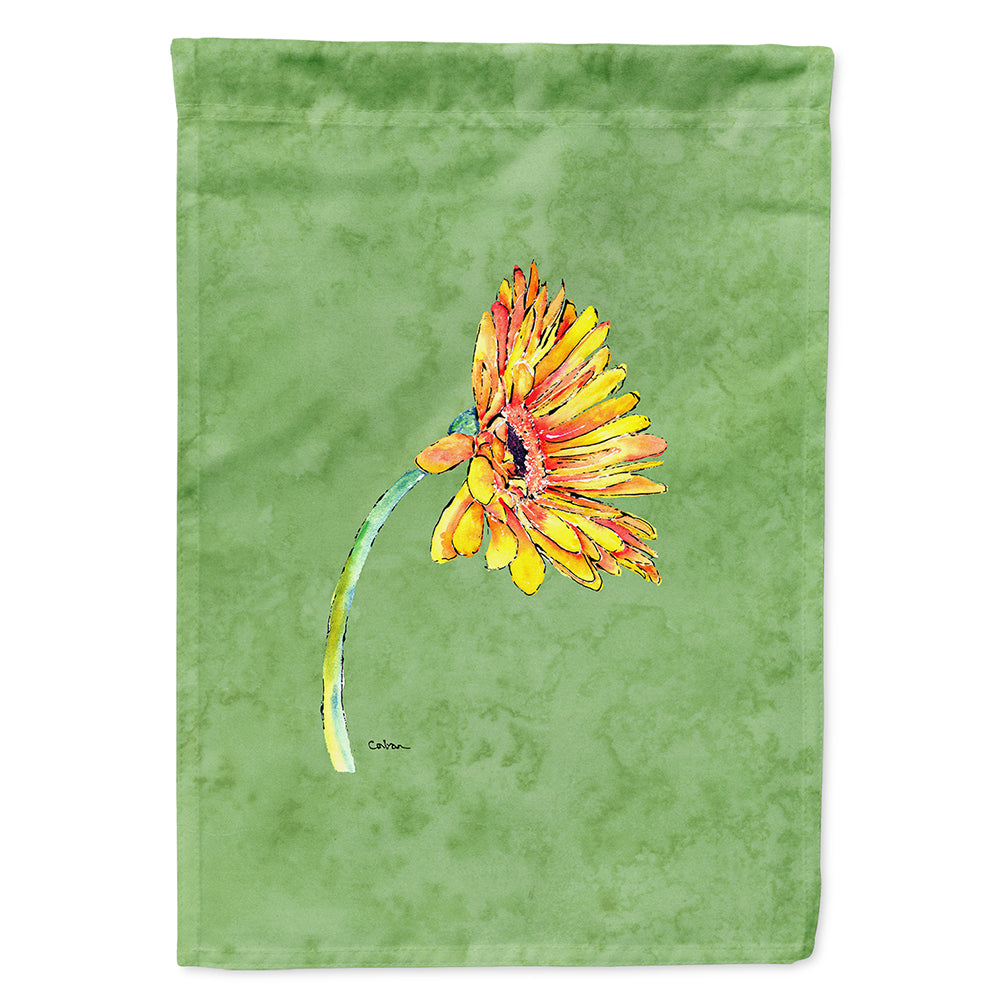Gerber Daisy Orange House Flag 28x40 Porch Sleeve Pole Decorative Outside Yard Banner Artwork Wall Hanging, Polyester