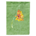 Gerber Daisy Orange House Flag 28x40 Porch Sleeve Pole Decorative Outside Yard Banner Artwork Wall Hanging, Polyester