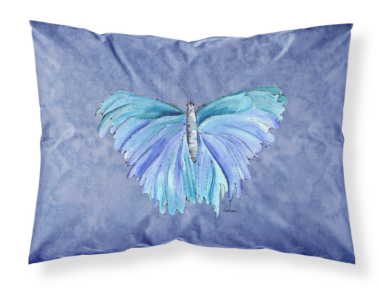 Butterfly on Slate Blue Standard Pillowcase Lightweight Super Soft Easy Care Decorative Artwork Pillowcase, Standard