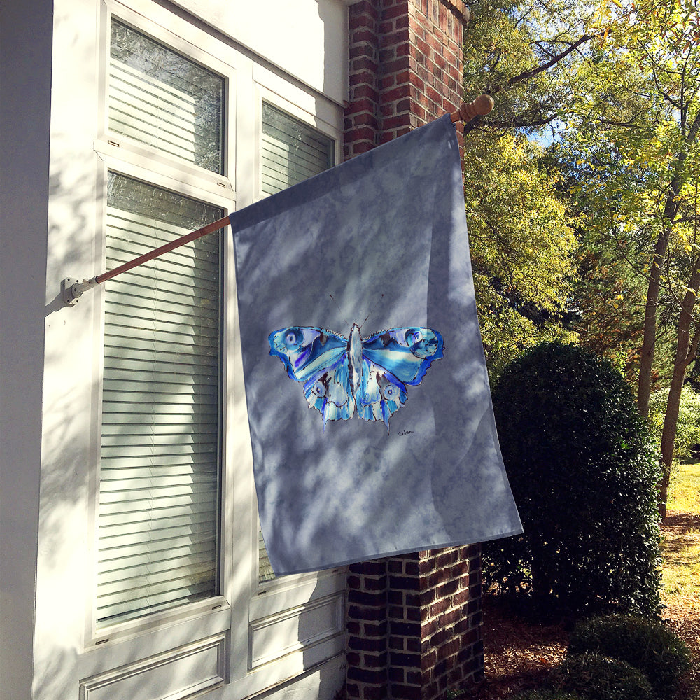 Butterfly on Gray House Flag 28x40 Porch Sleeve Pole Decorative Outside Yard Banner Artwork Wall Hanging, Polyester
