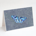Butterfly on Gray Greeting Cards Pack of 8 Blank Cards with Envelopes Whimsical A7 Size 5x7