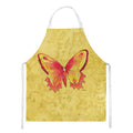 Butterfly on Yellow Apron Cooking Kitchen Server Baking Crafts Gardening for Adult Women Men, Unisex, Large, Multicolor