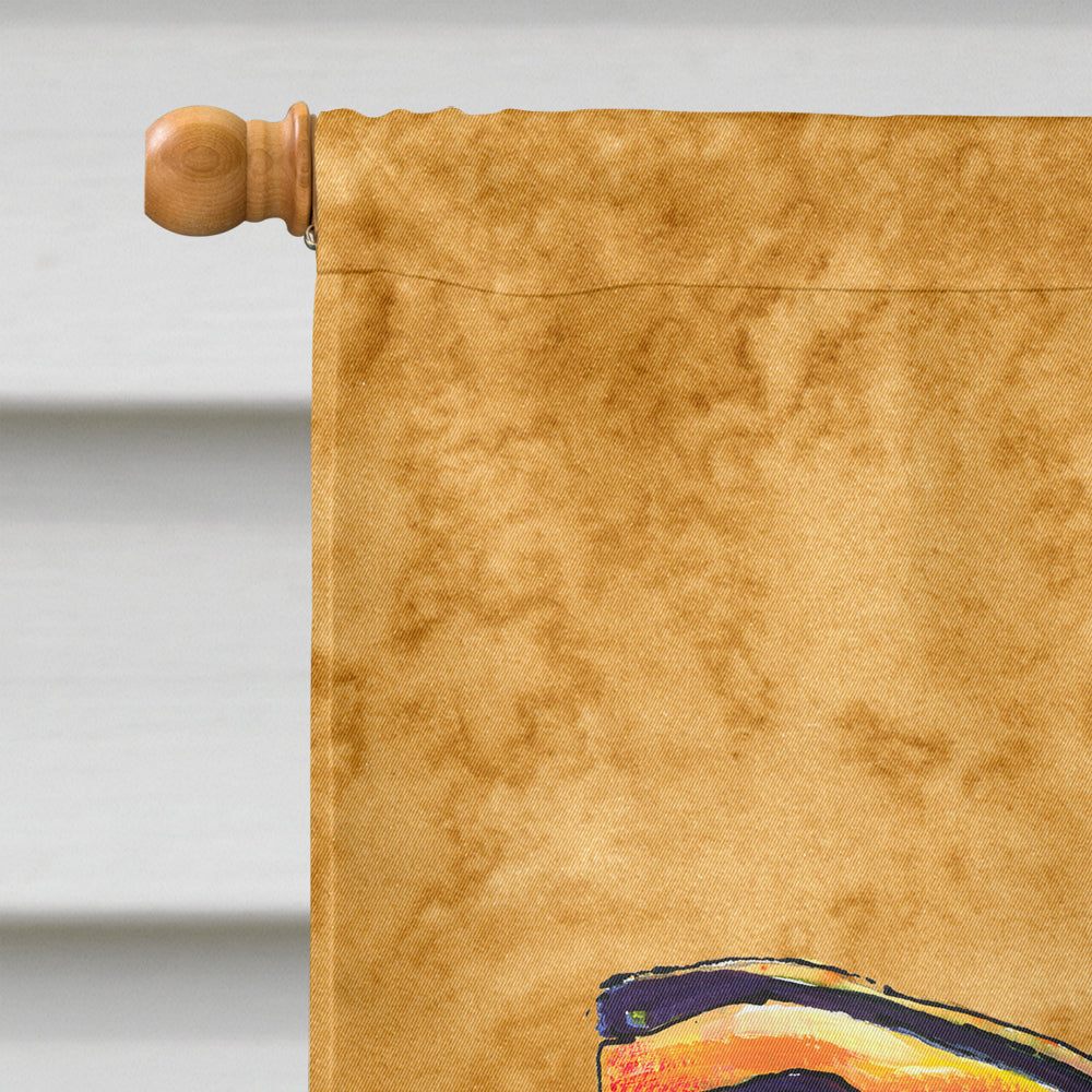 Butterfly on Gold House Flag 28x40 Porch Sleeve Pole Decorative Outside Yard Banner Artwork Wall Hanging, Polyester