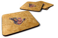Butterfly on Gold Foam Coasters Set of 4 Cup Coasters for Indoor Outdoor, Tabletop Protection, Anti Slip, Mouse pad Material