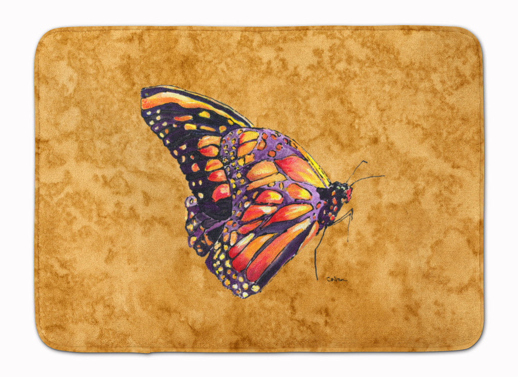 Butterfly on Gold Memory Foam Kitchen Mat Machine Washable Anti-Fatigue Cushion Comfort Bath or Kitchen Rug