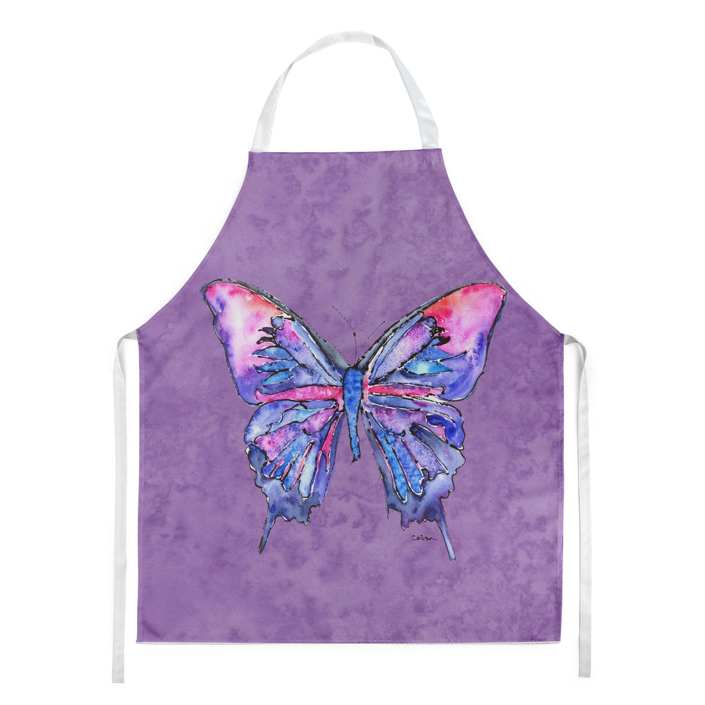 Butterfly on Purple Apron Cooking Kitchen Server Baking Crafts Gardening for Adult Women Men, Unisex, Large, Multicolor