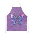 Butterfly on Purple Apron Cooking Kitchen Server Baking Crafts Gardening for Adult Women Men, Unisex, Large, Multicolor