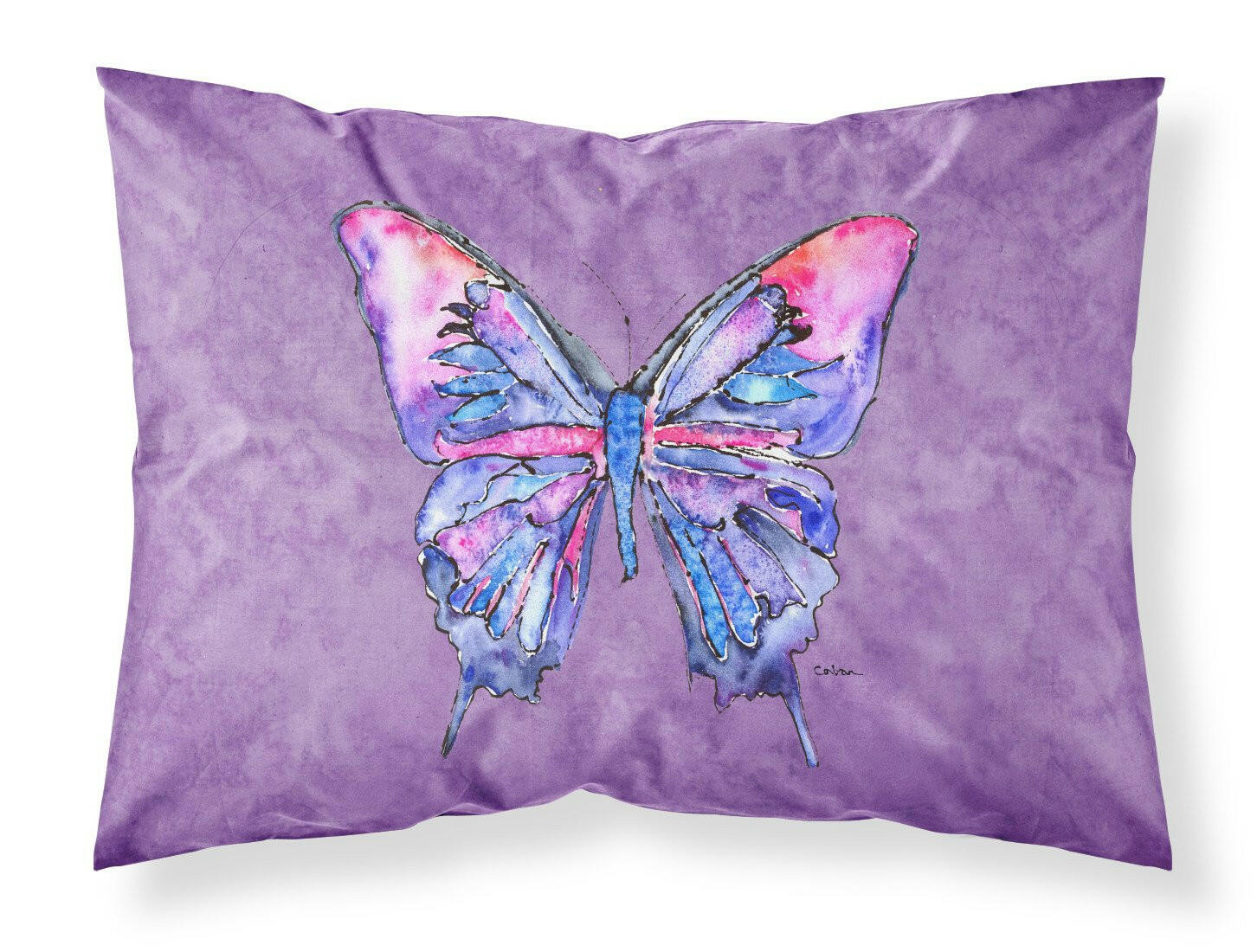 Butterfly on Purple Standard Pillowcase Lightweight Super Soft Easy Care Decorative Artwork Pillowcase, Standard
