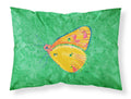 Butterfly Orange on Green Standard Pillowcase Lightweight Super Soft Easy Care Decorative Artwork Pillowcase, Standard